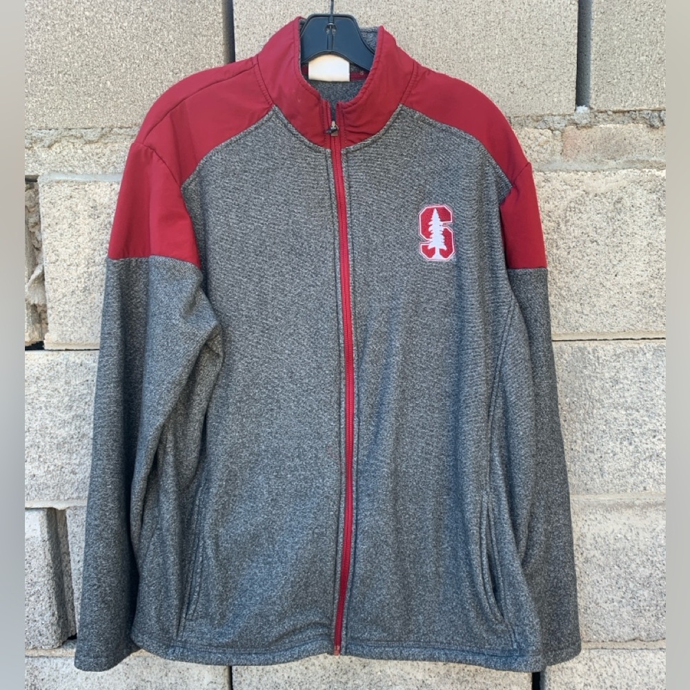 Stanford University Cardinal Champion Heather Gray Full Zip Jacket Men's Large